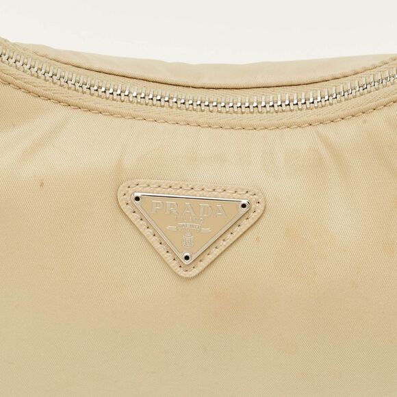 Prada Re-Edition 2005 Beige Re-Nylon And Saffiano Leather Shoulder Bag - Picture 5 of 7